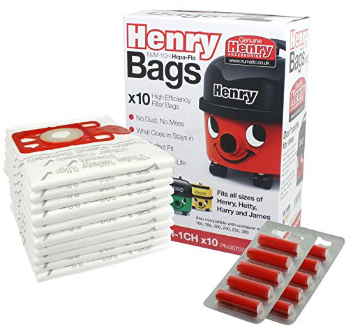 véritable Numatic Henry HVR200 A Aspirateur HVR200 hvc200 Filtre Hepa-Flo Sacs SMS (Lot de 10 + 10 désodorisants)