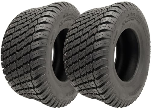 Parnells, 2 Ensembles de Pneus de Tondeuse à Gazon Sans Chambre à Air, 16x7.50-8, 4 Plis Wanda P332 Pneu D'herbe, Diamètre 410 mm, Largeur 182 mm, 310 kg, pour une Utilisation Tout-Terrain