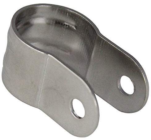 BOOTSTEILE BRAUER 5 Stück Rohrschelle VOLL D= 25 mm - Edelstahl A2 AISI 304,