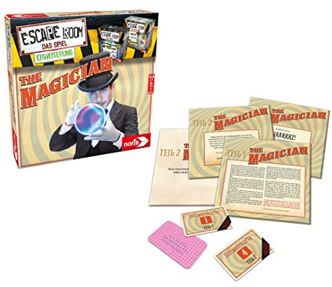 Noris 606101798 - Escape Room Erweiterung The Magician - Familien und Gesellschaftsspiel für Erwachsene - Nur mit dem Chrono Decoder spielbar - ab 16 Jahren