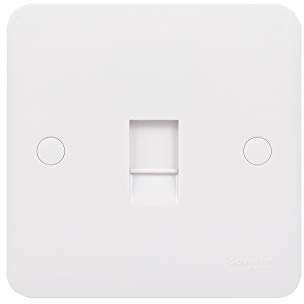 Schneider Electric Lisse White Moulded - Single Data Socket, CAT-6, RJ45, GGBL7071C6S, White