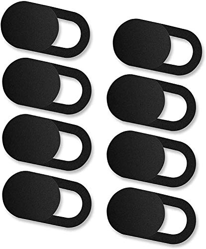 lululeague Webcam Cover, [8 Pezzi] Copri Webcam Slider Copertura Webcam Ultra Sottile Camera Cover per Laptop, PC, Computer Portatile, Phone, Tablet, Smartphones, Noteboook PRO - (Nero)