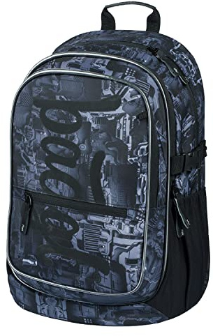 Baagl Schulrucksack für Jungen, Schulranzen für Kinder mit ergonomisch geformter Rücken, Brustgurt und reflektierende Elemente (Technic)