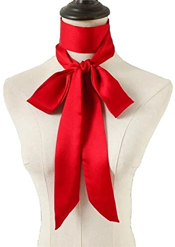 Dinntty Dünnes Halstuch, einfarbig, schmale Schals, Krawatte, Lange, dünne Bänder, Schal, Mode-Accessoires für Damen und Mädchen