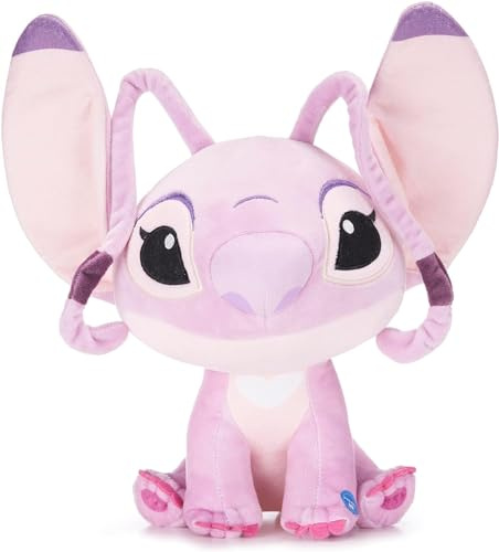 Disney Peluche Lilo & Stitch – Ángel Lil Bodz 20 cm con sonidos musicales hawaianos – Altura 20 cm