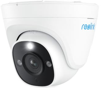 Reolink P334 Smart 4K 8MP Ultra HD Outdoor PoE övervakningskamera stöder 256 GB, vit