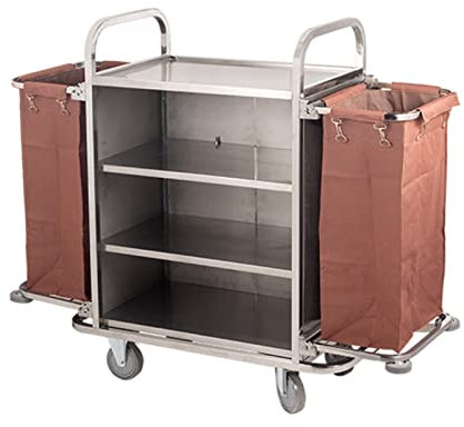 Carro de Almacenamiento para Hotel - Cesta de lavandería Resistente con Ruedas de Serving Trolley - Carro de lavandería Comercial, Carro de Limpieza con Ruedas para Ahorrar Espacio - Carro de Lino e