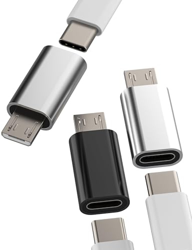 Adaptador de USB C hembra a Micro USB macho (3 Pack) Cable Tipo C Conector compatible para Samsung S7 USB-C Carga Datos MicroUSB Mini Type-C Conector tp-to