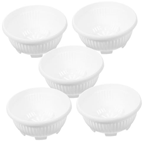 Milisten Set 5 Vasi Fioriera Rotonda in Plastica Resistente Con Drenaggio Vasi Per Piante Da Interno Ed Esterno Per Bonsai Piante Succulente e Giardinaggio Per Casa e Giardino