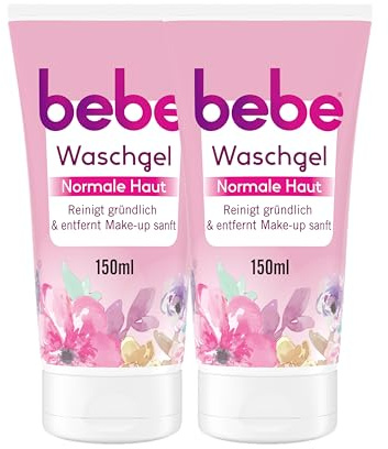 Bebe Facial Cleansing, Wash Gel and Mild Makeup Remover, for Normal & Combination Skin, 150 ml (Pack of 2)