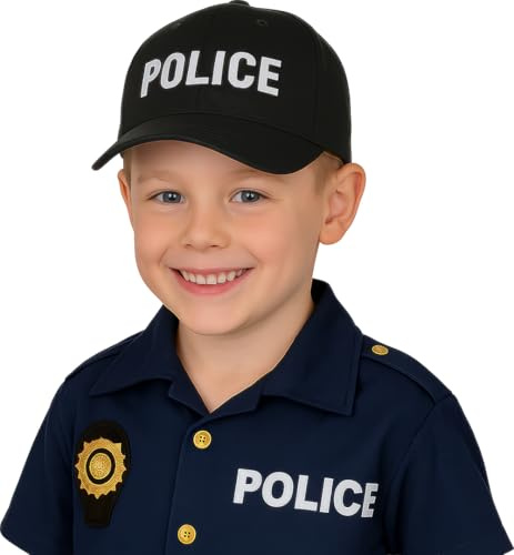 FIESTAS GUIRCA Polizei- und Sicherheitskappe (Einheitsgröße), Kostümzubehör für Kostümpartys, Halloween und Karneval, ideal für Cosplay, Erwachsene, Unisex