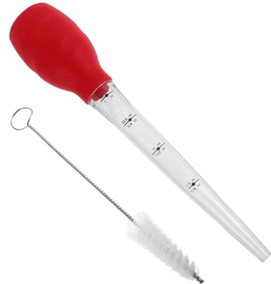 IMIKEYA Turkey Baster Built Brush Silicone Suction Drip Tube Cooking Accessories for Kitchen
