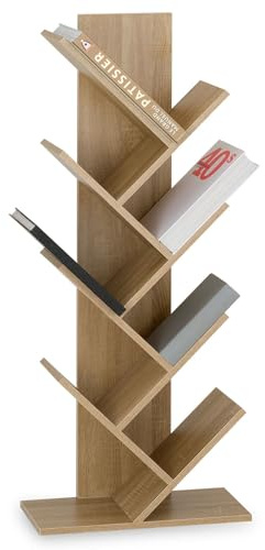 IDIMEX Bücherregal Jules Sonoma Eiche - freistehendes Standregal für Bücher, Baumregal, Deko Regal hergestellt aus hochwertiger Spanplatte