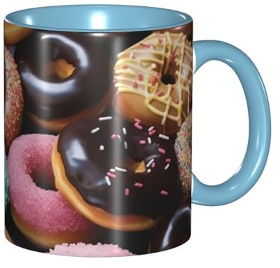 Tazza da caffè a forma di ciambella, 330 ml, in ceramica, perfetta per cucine, ristoranti e caffè