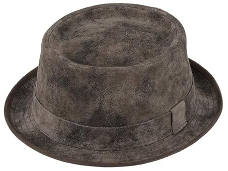 fiebig Pork Pie Lederhut | Porkpie Leder in Vintage Optik