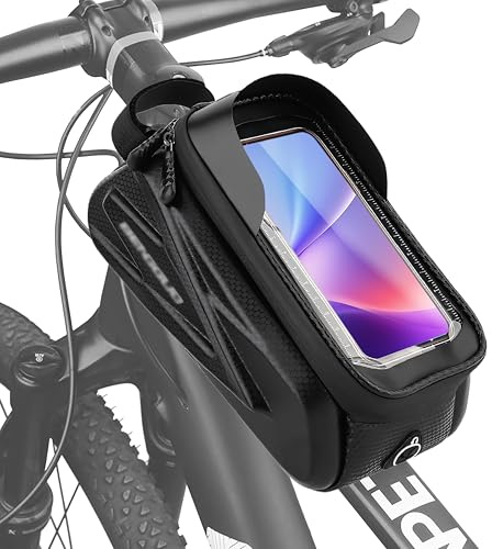 smallwell Fahrrad Rahmentasche - Fahrradtasche Rahmen Wasserdicht mit TPU-Touchscreen 1.5 L Kapazität Handytasche Fahrrad für Montainbikes, Rennrad, Ebikes