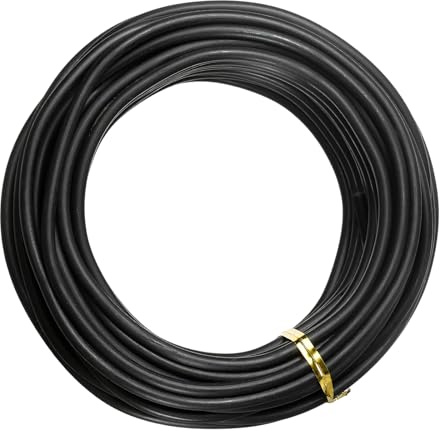 YELARXI Fil d'entraînement pour bonsaï, 4 mm x 10 m en aluminium anodisé pour plantes florales, tiges métalliques pliables pour jardinage et travaux manuels (noir)