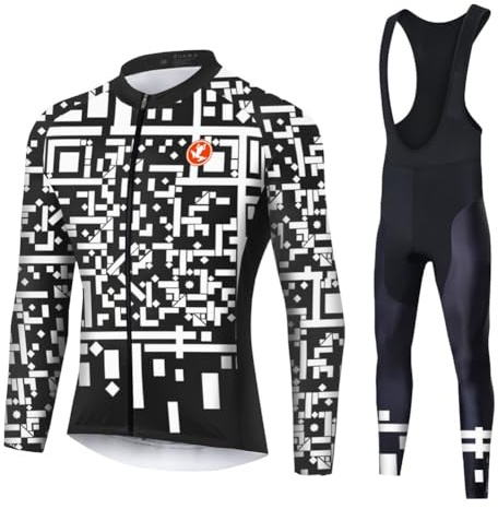UGLY FROG Ropa Ciclismo Invierno para Térmica de Equipo Profesional para Hombres - Ciclismo Maillot MTB de Manga Larga y Culotte Pantalones Acolchado 20D