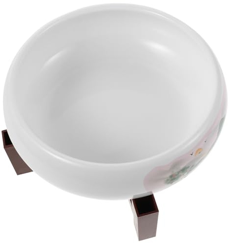 Angoily Maceta Hidropónica de Cerámica Blanca de 20 CM con Base de Plástico para Plantas de Interior como Loto y Lirio Contenedor Decorativo Redondo para Suculentas y Plantas Acuáticas