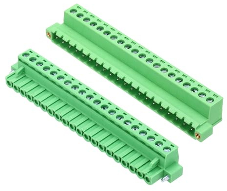 QUARKZMAN 1 Satz PCB-Klemmleiste, 5.08mm 20-Polig Leiterplatten-Klemmenblöcke Stecker und Steckdosen Kits 300V 10A
