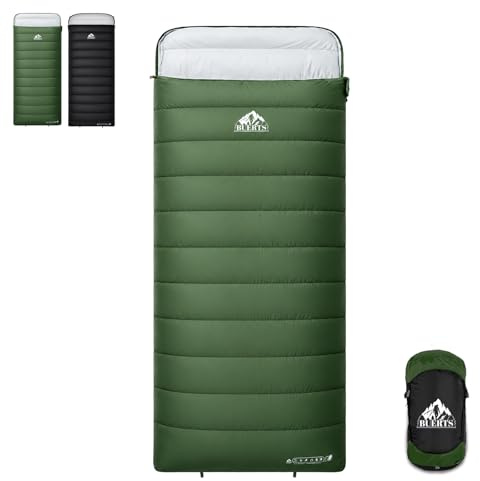 BUERTS Sac de Couchage Duvet Adulte Ultraléger 3 Saisons, 500g de Remplissage, Taille Large 220x85cm, Super Compact, pour Randonnée, Camping, Alpinisme