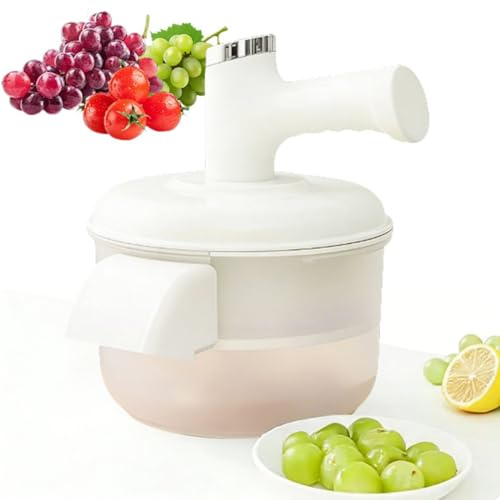 Sbucciatore di Verdure Elettrico, Macchina per Sbucciare Aglio, Strumento per Rimuovere la Buccia della Frutta, Sbucciatore Multifunzionale per Frutta e Frusta per Uova per Cucina, Casa e Campe White