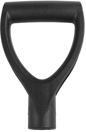 Plastic D-Handle Replacement for Garden Spade Fork Shovel, Black PP Grip Top Fit 30-36mm Shaft, Easy Install Tool Part