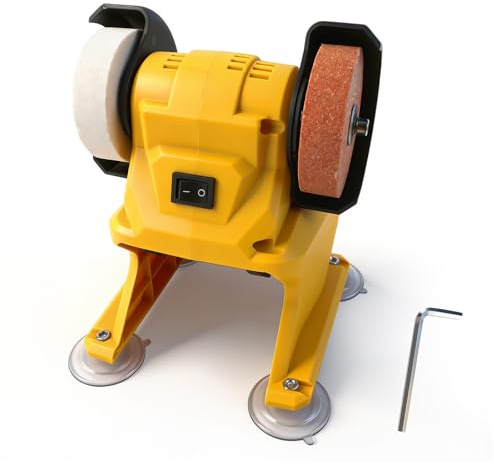 Mini levigatrice a nastro per DeWalt, batteria da 18 V 20 V, 6500 giri/min, mini smerigliatrice da banco fai da te con diametro di 68 mm, mole a rete 80/100 per legno e metallo