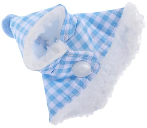NIYANGLE Cozy Plaid Winter Cape for Budgerigars and Parrots, Plush Warm Bird Clothing with Easy Wearing and Sturdy Design, for Outdoor Adventures and Cold Weather Protection