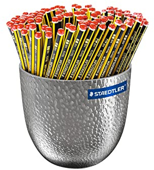 STAEDTLER Noris 120 HB blyertspenna, 144-pack, sexkantig | Tillverkad av återvunnet trä, halksäker yta, brottbeständig – Art.nr. 120 BT1