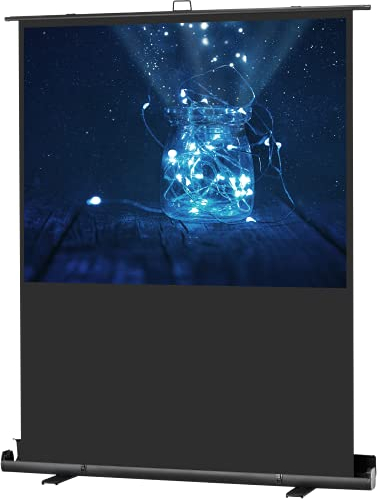 celexon Ultramobil Plus Professional Pull-Up-Leinwand 50 | 120x68 cm 16:9 | transportable 8K, Full-HD Beamer-Leinwand zum blitzschnellen Ausziehen & Aufstellen | inkl. Tragegriff + Scherengelenk