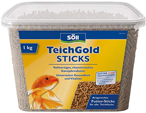 Söll 81447 TEICH-GOLD Futter-Sticks, 940 g - Ganzjahresfutter zum Füttern von Fischen im Teich, Gartenteich, zur Stärkung der Abwehrkräfte und vitale Teichfische