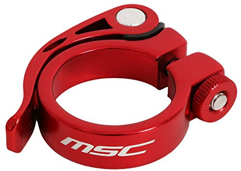 MSC Bikes Sattelklemme, Schnellspanner, Aluminium Rot Rot 34.9 mm