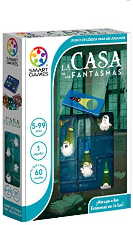 SmartGames - La Casa De Los Fantasmas | Juegos De Mesa Niños 6 Años O Más | Rompecabezas Niños Y Rompecabezas Adultos 60 Desafíos | Juegos Educativos 6 Años para 1 Jugador