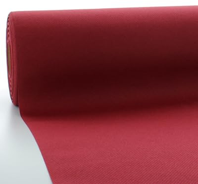 Sovie HORECA Linclass Airlaid Tischdeckenrolle Bordeaux - Tischdecke 118cm x 25m - Einfarbige Papiertischdecke Rolle - Ideal für Party & Hochzeit