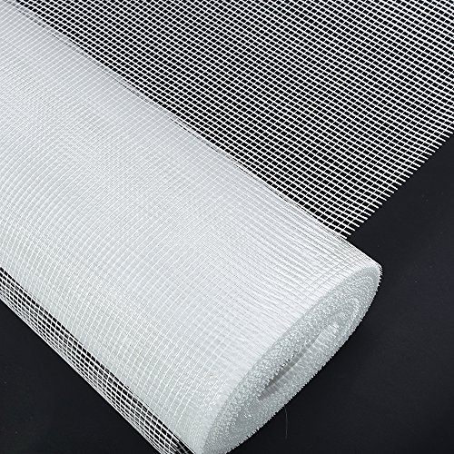 Sanmey 50sqm White Fiberglass Mesh Plastering Rendering Plasterboard Crack Repair Mesh Single Roll 160g