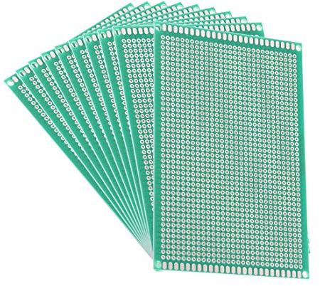 sourcing map 10 Stück Leiterplatte Leiterplatten PCB Platine 8x12cm | Einseitige Universal, für DIY Löten