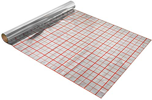 Rasterfolie für Fußbodenheizung 50 m2 Alufolie der Dicke 105 µm