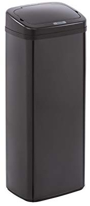 KLARSTEIN Cleansmann cubo de la basura con sensor - 50 litros de volumen, sin tocarlo: apertura y cierre automáticos, soporte para bolsa de basura, materiales: tapadera de plástico ABS, negro