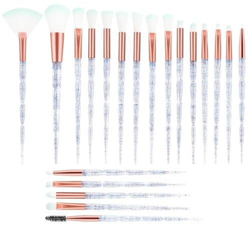 20 Stück Makeup Pinselset - Professionelles Kosmetik Set Mit Foundation, Gesichts-, Lidschatten-, Augenbrauen-, Rouge- Und Concealer Pinsel
