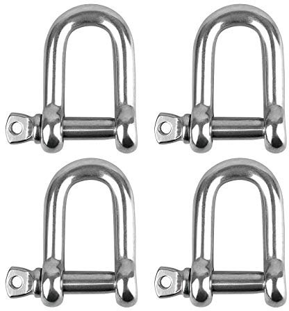 U Ring Schäkel M8 5/16 Zoll Edelstahl Schraube Schäkel Schloss Bogen Anker Für Marine Boot, Ketten Schäkel Mit Pin Für Konstruktion Fahrzeug Wiederherstellung Ziehen Abschleppen Takelwerk