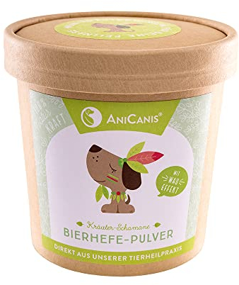 AniCanis Bierhefe Pulver für Hunde & Katzen - Bierhefepulver, natürliche B-Vitamine für Fell Haut & Nerven - Futterzusatz Nahrungsergänzung - 200g