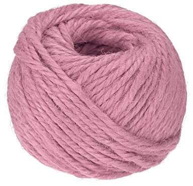 sourcing map 82 Pies 2,5mm Jardín Cordel, Yute Cuerda Cuerda para Artesanía, Regalo Envoltura, Embalaje, Jardinería, y Boda Decoración, Rosa