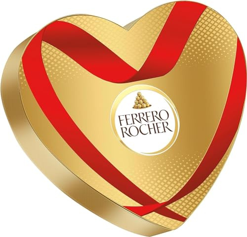 Ferrero Rocher Cuore in Scatola Edition 2025 Cioccolatini al Latte con Ripieno Cremoso e Nocciola Intera 100gr