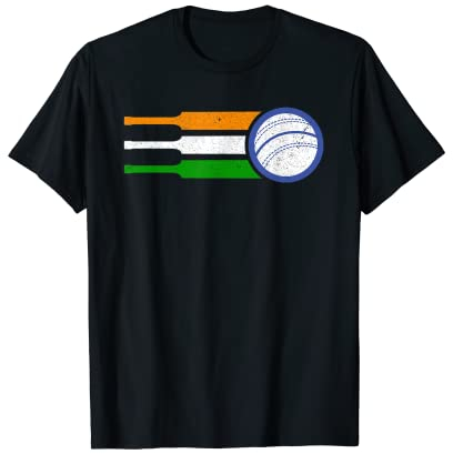 India Cricket Team Indian Cricket Fan Flag T-Shirt T-Shirt