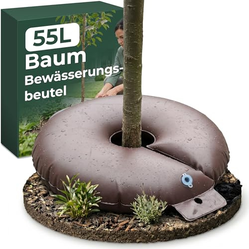 Novatool Sack für Baumbewässerung 55 Liter Grün Bewässerungsbeutel aus robustem PVC Baumsäcke Bewässerung Baumbewässerung Sack Baumbeutel