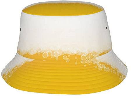 ZORIN Fischerhut Faltbare Sommer Sonnenhüte 3D Splash Bier Bubble Bucket Cap Unisex Fischermützen für Männer Frauen Schwarz, Schwarz , One size
