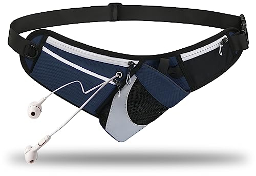 Lufyzora Bauchtasche mit Wasserflaschenhalter, Trinkgürtel für Männer und Frauen, verstellbarer Riemen, reflektierende Hüfttasche zum Laufen, Wandern, Wandern, Camping (um die Taille oder