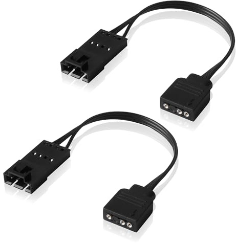 EZDIY-FAB Adapterkabel Kompatibel mit Corsair RGB-Lüfter,ML/LL/QL/SP/HD Serie,für den Anschluss an Standard 5V 3-Pin ARGB Header (2 x 10cm)