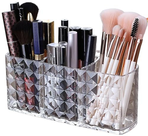 SUpoetry Porta Pennelli a 3 Pezzi, Porta Matite Make Up, Portapennelli Da Trucco, Adatto Alla Maggior Parte Degli Scenari Domestici, Come La Vanità, Il Bagno, Ecc